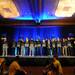 The Michigan basketball team takes the stage during the Michigan Alumni Association pep rally at the Renaissance Atlanta Waverly Hotel in Atlanta on Friday, April 5, 2015. Melanie Maxwell I AnnArbor.com